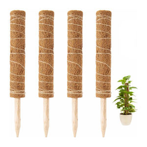 <b>Cover</b> Shipping Fee US Stock 4pcs <b>Plastic</b> Coated Moss Pole Kit with Ties Monstera Indoor/Outdoor Plants Support - Product Image 1