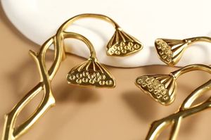 Lotus root cabinet handle knob pull drawer for home dresser door cabinet furniture decorative <b>kitchen</b> wardrobe handle knobs 2024 - Product Image 3