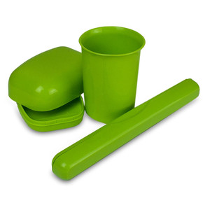 Set de Cuidado Bucal Esencial para Viajes, Taza Compacta, Jabón, Cepillo de Dientes para Usar en Movimiento - Product Image 1