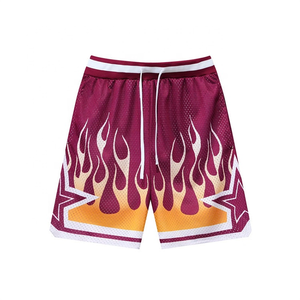 Shorts de basketball décontractés pour hommes, respirants et à séchage rapide, en toile imprimée et polyester, service OEM, vente en gros, prix abordable 2026 - Product Image 1