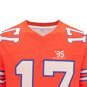 Camiseta de fútbol americano de manga corta con diseño de su equipo Camiseta de fútbol americano personalizada para hombre con diseño de panel lateral - Product Image 5