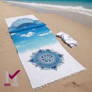 Serviettes de plage en coton organique indien absorbant doux, et parfaites pour les journées de plage à la maison, avec les dernières tendances - Product Image 2