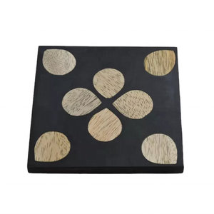 High Quality Natural Fresh Wooden Square Tea Cup Mats Pads Best Selling Price Handmade Trendy Household Dinnerware <b>Glass</b> Coaster - Product Image 6