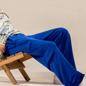 Pantalon de survêtement décontracté de qualité supérieure pour hommes coupe ample pantalon droit baggy taille élastique taille moyenne épaisseur légère tendance - Product Image 6