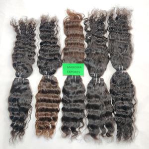 100% ผมธรรมชาติแบบลอนผมหยิกแบบไม่ผ่านกระบวนการผมอินเดียคู่ด้านหน้าแบบลอนลึกแบบหลวม - Product Image 4