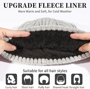 Venta al por mayor personalizado Jacquard Logo Unisex invierno tejido Beanie personalizado cálido Beanie sombreros - Product Image 6