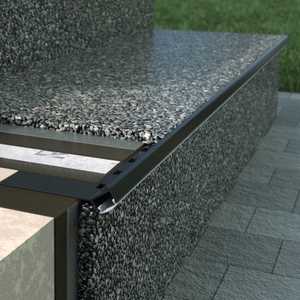 Renoplast ®   Profilé de nez de marche en aluminium V LED pour sols en résine - Profilé d'escalier, profilé de bordure de carrelage - Product Image 5