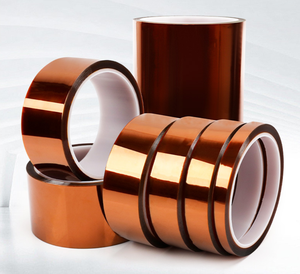 Cinta de enmascarar adhesiva de doble cara <span class=keywords><strong>Goldfinger</strong></span> para la industria de recubrimientos en polvo, cinta de película de poliimida de alta temperatura, material PET - Product Image 4