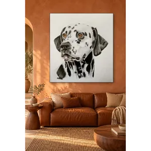 Impression sur toile de dessin d'un Dalmatien Fida aux yeux ambre - Product Image 2