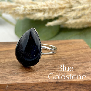 Anillo de gota de lágrima Natural en forma de pera, mejor calidad, regalo de cumpleaños para mamás - Product Image 3