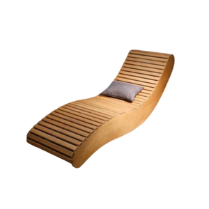 Chaises longues lever du soleil en bois massif pour la piscine côté océan plage mobilier d'extérieur chaise longue fabrication en Indonésie - Product Image 1