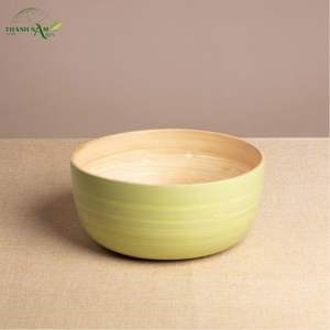 Bol en bambou spiralé artisanal, léger, écologique, pour la maison, les fêtes, style moderne - Product Image 4