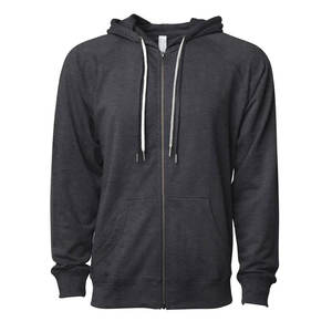 Sweat à capuche personnalisé 100% coton lourd avec fermeture éclair intégrale, logo personnalisé, en molleton bouclette pour homme, impression 3D en relief - Product Image 5