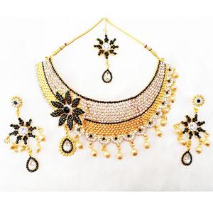 Luxury Color Bridal Necklace Earring Set Women Crystal Rhinestone Flower Design Vintage Wedding Engagement Party <b>Gift</b> Jewelry - Product Image 1