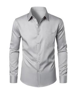 Camisa de vestir para hombre de alta calidad al por mayor camisas formales para uso en oficina camisas de vestir transpirables para hombre suministro de fábrica - Product Image 2
