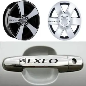 Exeo ST Ensemble de 10 autocollants de voiture comprenant des autocollants pour poignées de porte et jantes de roues de designers maîtres - Product Image 1