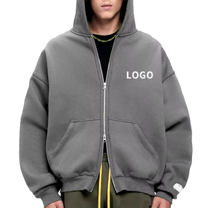 เสื้อฮู้ดลายว่างเปล่าสำหรับผู้ชายเสื้อผ้าแนวสตรีทผ้าคอตตอนมี400gsm น้ำหนักมากกำหนดโลโก้ได้เอง - Product Image 1