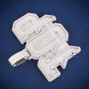 Pendentif en diamant Hip Hop direct du fabricant Pendentif en argent sterling 925 VVS Moissanite Diamond Custom Fine Jewelry - Product Image 3