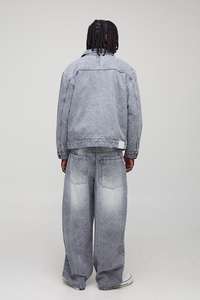 Veste en jean pour hommes à séchage rapide respirante de haute qualité noire et grise nouveau design avec logo avant de service OEM hiver - Product Image 4