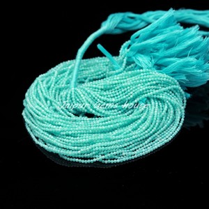Vente chaude 13 pouces vert Amazonite Micro perles en vrac à facettes pierre précieuse naturelle pour la conception de bijoux en gros - Product Image 1