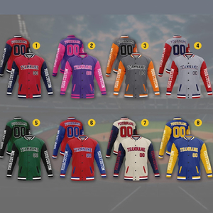 Chaqueta Varsity Personalizada con Logotipo, de Lana, Cortavientos, Anti-UV, Corte Ajustado, Estilo Letterman, Diseño con Letras, para Hombre - Product Image 1