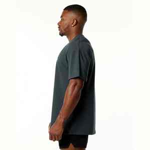 เสื้อยืดผ้าฝ้าย100% สำหรับผู้ชายเสื้อยืดลายสีพื้นและสวมใส่สบาย - Product Image 5