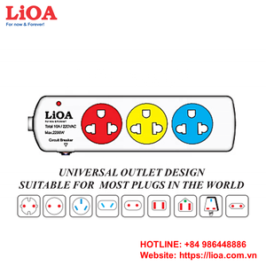 Lioa เต้ารับต่อผนัง3ช่องมีสายดินในตัว2200W/10A CB เต้ารับต่อขยายแบบปรับแต่งได้3SN5.3.10ปลั๊ก UK - Product Image 3