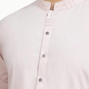 Salwar Kameez para Hombre en Rosa Claro 2026, Tela Suave en Tonos Pastel con Costuras Limpias, Estilo Tradicional, Vista desde la Parte Posterior - Product Image 2