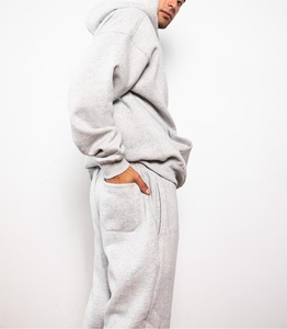 2025กางเกงวอร์มผ้าไนลอนพื้นฐานสำหรับผู้ชายชุดวอร์มมีซิปมีฮู้ดชุดวอร์มของผู้ผลิตแบบปักสีพื้นสำหรับฤดูหนาว - Product Image 3