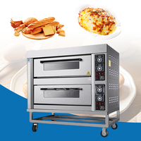 Machine à cuire la pizza en acier inoxydable, machine de chauffage alimentaire commerciale, options simple/double/triple couche, machine à cuire le pain