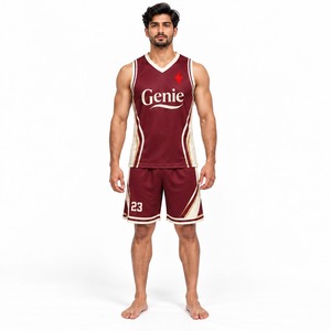 Ensemble de maillots et shorts respirants personnalisés pour équipes de basketball, vêtements de sport pour les entraînements des clubs de basketball avec service OEM - Product Image 1