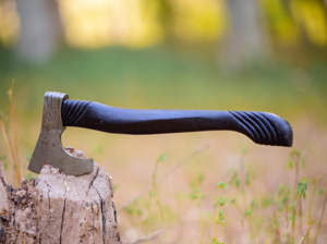 Custom Handmade Industrial Grade High Carbon Steel Viking Hatchet with Leather Sheath for Camping Outdoor <b>Survival</b> Use - Product Image 6