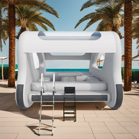 Bateau électrique gonflable avec plate-forme de PVC, moteur sans brosse silencieux et accélérateur réglable