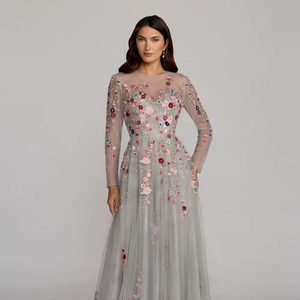 Robe de soirée à manches longues avec fonction antistatique, robe emballée, robe sexy à paillettes pour femmes, robe fourreau maxi pour soirée - Product Image 1