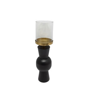 <b>Hurricane</b> replacement <b>glass</b> for <b>candle</b> <b>holder</b> Black Finished With Brass Wash Modern Designer Customized - Product Image 1