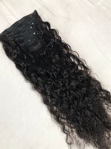 ส่งออกสินค้าขายดี 100% ผมแท้ดิบ ไม่ผ่านกระบวนการ 22 นิ้ว ลอนธรรมชาติ 7 ชิ้น ต่อผมแบบคลิป ชุดต่อผมจากผู้บริจาคคนเดียว - Product Image 4