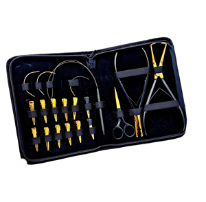 Kit d'outils professionnels de haute qualité en acier inoxydable pour extensions de cheveux, personnalisable avec logo et étiquetage sur mesure, modèle 2026 - Product Image 1