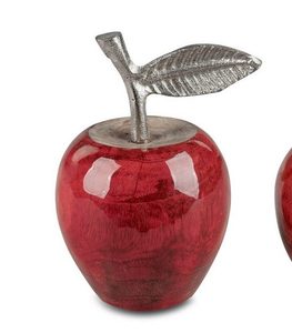 ขายดีงานฝีมือทำจากไม้ที่กำหนดเองด้วยไม้รูปแอปเปิ้ลขัดเงาด้วยสีแดงขนาด H 12.5cm D 8cm - Product Image 1