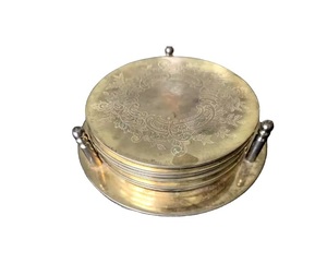 ที่รองแก้วโลหะสำหรับบ้านและงานแต่งงานงานแฮนด์เมดตกแต่งโต๊ะอย่างหรูหราพร้อมโลโก้พิมพ์ - Product Image 5