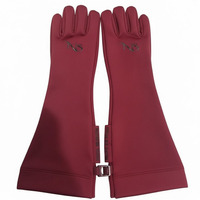 Muslime Arab Black Glove für Frauen Sun Proof Arm Cover Druck Langarm Ärmel Voll finger Arabian Hijab Handschuhe