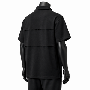Camiseta Polo Negra Extra Grande Personalizada para Hombre, de Manga Corta, Estilo Casual, para Golf, Venta al Por Mayor, Fabricante OEM - Product Image 6