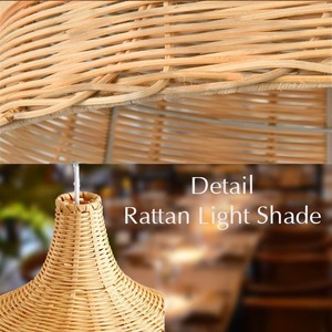 ชุดโคมไฟร้อนแฮนด์เมด,จากไม้ไผ่สำหรับร้านกาแฟอุปกรณ์ให้แสงสว่าง - Product Image 5