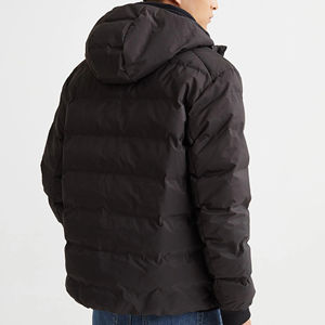 Nouvelle arrivée Veste matelassée décontractée d'hiver pour homme Conception personnalisée Fermeture éclair à bulles Processus de revêtement long imperméable - Product Image 5