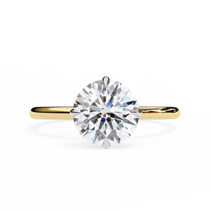 Bague de fiançailles solitaire en or jaune 18 carats, diamant de laboratoire certifié IGI de 2,00 carats, bijoux de mariée pour femmes - Product Image 1