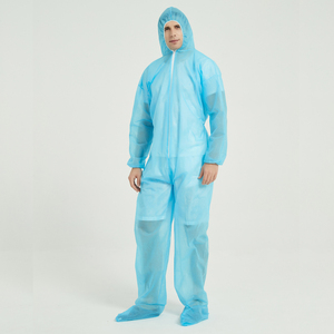Traje de mono no tejido azul nuevo a precio de fábrica, ropa protectora transpirable y resistente al agua - Product Image 1