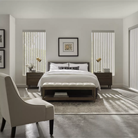 Stores verticaux télécommandés pour fenêtres Stores verticaux motorisés en PVC Rideaux en tissu onirique pour fenêtres de maison