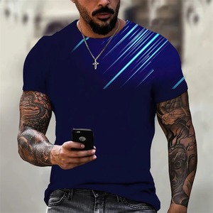 Camiseta de talla grande de algodón de alta calidad con estampado frontal personalizado para hombre - Product Image 3