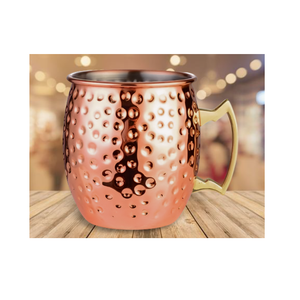 Meilleur Design Antique Personnalisé Pur Cuivre Moscou Mule Tasse Solide Martelé Forme Ronde Voyage Mule Tasses Fabriquées en Inde - Product Image 1