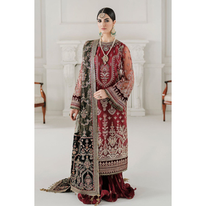 Vestido Casual de Fiesta para Mujer, Diseño de Puntadas de Última Moda, Color Mehroon, Tallas Personalizadas, Ropa Pakistaní - Product Image 1