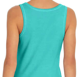 Venta al por mayor de camisetas sin mangas con logotipo personalizado para mujer estilo informal sin mangas ropa de gimnasio de verano de talla grande camiseta sin mangas para mujer - Product Image 4